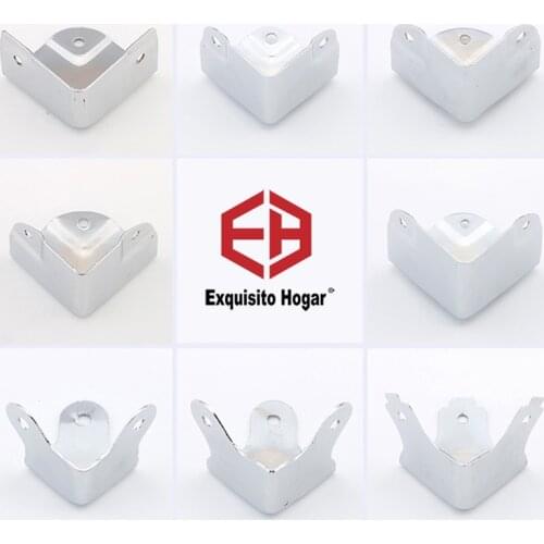4 pieces/lot Wooden Cabinet Aluminum Alloy Air Box Three Sound Metal Package Edge Corner Brackets Collision Corner Fittings