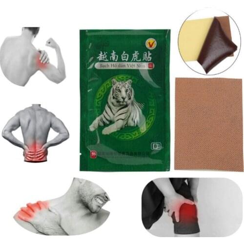 56pcs/lot Vietnam White Tiger Balm Plasters Muscle Rthritis Neck Body Massage Relaxation Capsicum Rheumatism Plaster Pain Patch