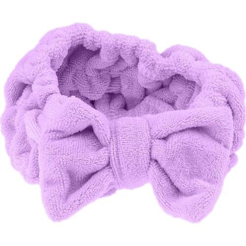 Bowknot Makeup Cosmetic Headband Face Wash Shower Bath Spa Stretch Hairband Wrap