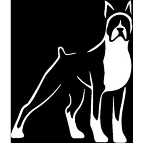 Boxer Dog Vinyl Sticker Decal Pet Puppy Adopt For Car Stickers Truck Decals Window Bumper Laptop Locker Glass