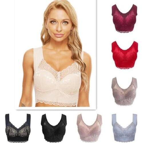 Sexy Lace Bras For Women Underwear BH Push Up Bralette Vest Top Bra Comfortable Bralette Push-Up Brassiere Bra Vest Wireless