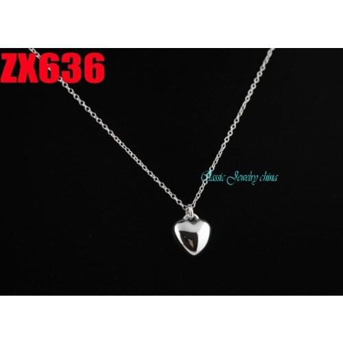 16"-38" good polishing heart shape with 1.2mm welding cross chain stainless steel necklace fashion lady jewelry 20pcs ZX636