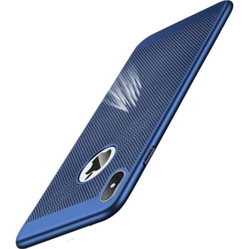 Heat Dissipation Phone Case For iPhone 7 6 6s plus 5 5s SE 8 X XS MAX XR Hard Back PC Cases Breathe Matte Cover 7plus shell Case