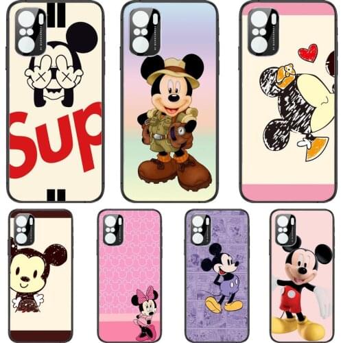 Super Mickey Mouse Phone Case For xiaomi redmi POCO F1 F2 F3 X3 Pro M3 9C 10T Lite NFC Anime Black Cover Silicone Back Prett mi