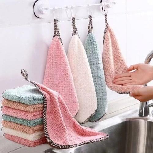 3/5/10pcs Is Cheaper Double-layer Absorbent Microfiber Kitchen Dish Cloth Non-stick Oil Household Kichen Cleaning Wiping Towel