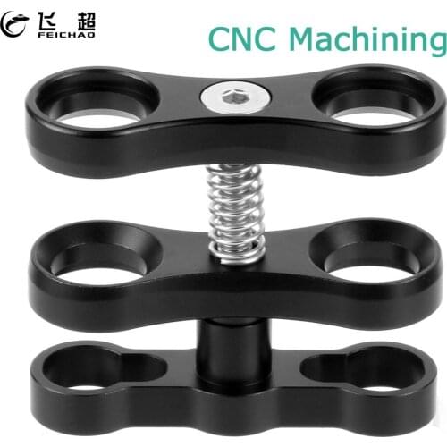 FEICHAO 1 inch Ball Butterfly Clip Aluminum Alloy Diving Lights Arm 360 Bracket Holder Adapter for Gopro Osmo Camera Accessories