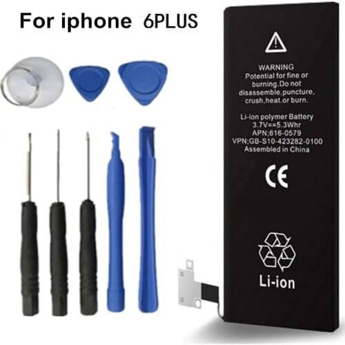 Brand Battery For Apple iPhone 6 Plus 6Plus 5.5inch 2915mAh Real Capacity With Machine Tools Kit Replacement Battery+track code