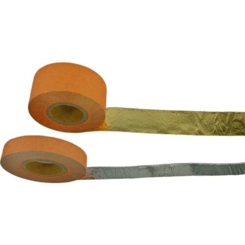 Imitation Gold Silver Leaf in roll 10 mm x 50 m Genuine Copper Leaf for Gilding Lines Moulding Painting Decoration