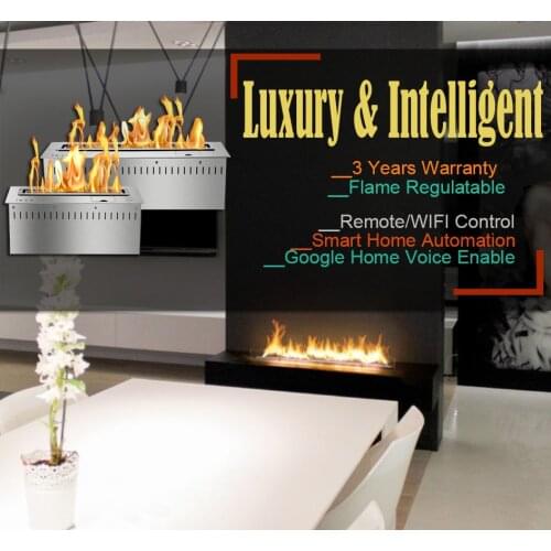 Inno living fire 36 inch smart burner bio ethanol fireplace remote control