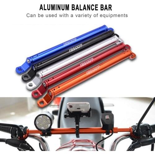 Motorcycle Lengthened Handlebar Aluminum Alloy Extension Handlebar Balance Bar Multi-function Headlamp Bracket Phone Holder
