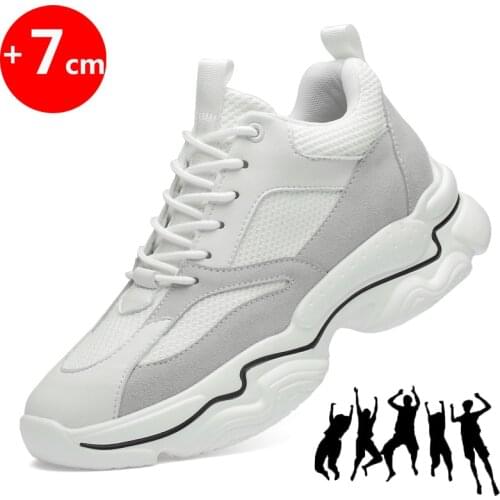 Men Sneakers Heightening Shoes Elevator Shoes Height Increase Shoes Insoles 8CM Height Increasing Shoes