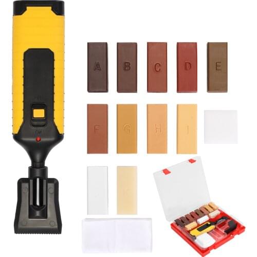 Laminate Floor Repair Tool Laminate Repairing Kit Wax System Floor Worktop Sturdy Casing Chips Scratches Mending Tool Set