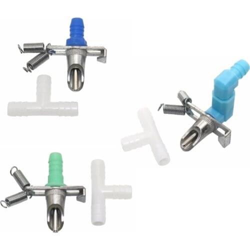 Rabbit nipple drinkers Rabbit cage Automatic water dispenser 8mm Tee Connector Rabbit feeding equipment Nipple drinkers 50 Sets