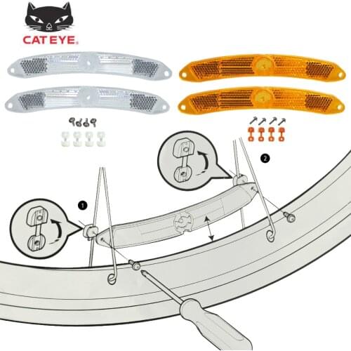 2pcs Bicycle Spoke Reflector Safety Warning Light Safety Wheel Rim Reflective Light Mount Vintage Clip Tube Reflector Bike parts