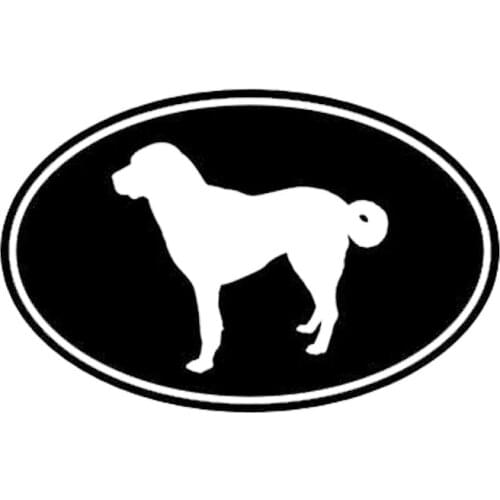 12.7*8.3CM Anatolian Shepherd Dog Euro Oval Lovely Animal Car Stickers Window Decoration Accessories C6-1792