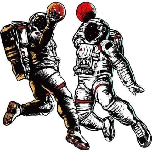 Three Ratels QC554 Personalized Creative astronaut sport wall stickers for kids boys gift decals