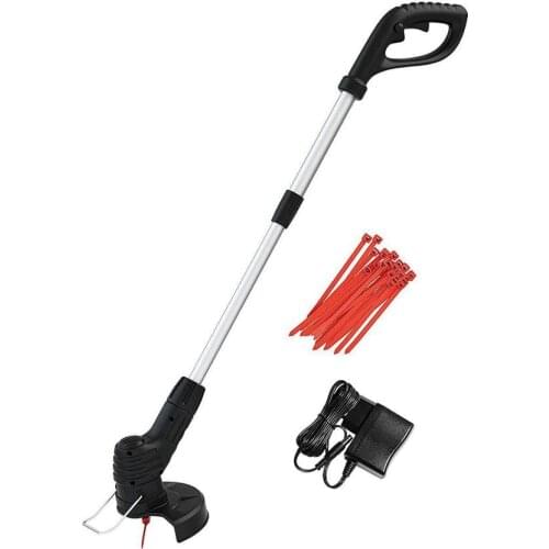 Portable Grass Trimmer Cordless Lawn Weed Cutter Edger with Zip Ties Lawn Mower Grass Brush Cutter Gardening Mowing Tools Kits