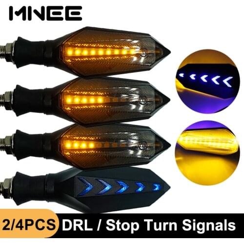 4PCS 17LED Turn Signal Light 2835 SMD Flashing Blinker DC12V 10MM Universal Built Relay Motorbike Bendable Brake Light Flasher