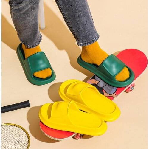 Thick-soled Slippers Female Summer Home Indoor Couple Soft-soled Bathroom Non-slip Home Outdoor Wear Sandals For Men