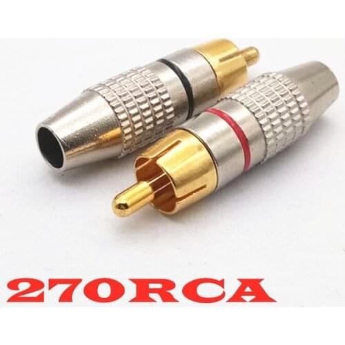 1pcs/2pcs/5pcs/10pcs 270RCA Welding-Free Lotus Head AV Plug Video Head Welding-Free Audio Cable Connector RCA Plug Lotus Plug