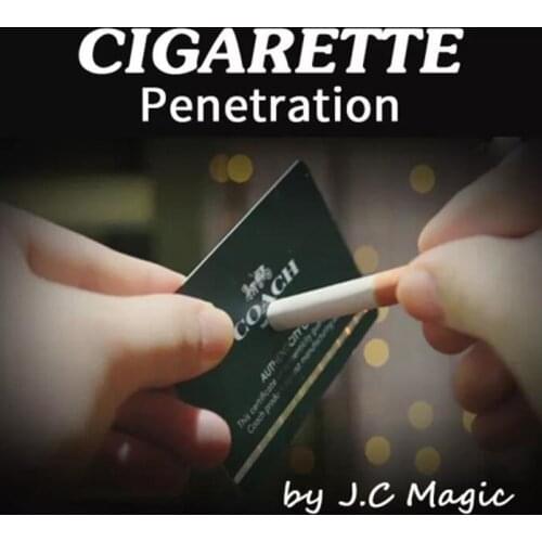 Cigarette Penetration Magic Tricks Cigarette Through Card Bill Magician Magic Props Accessories Mentalism Stage Close Up