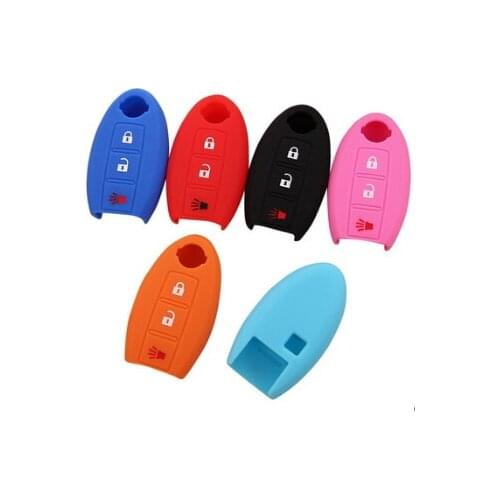 Silicone car key cover case for Nissan Teana X-Trail Qashqai Murano Geniss Juke Almera Primera athfinder Sentra Versa Altima