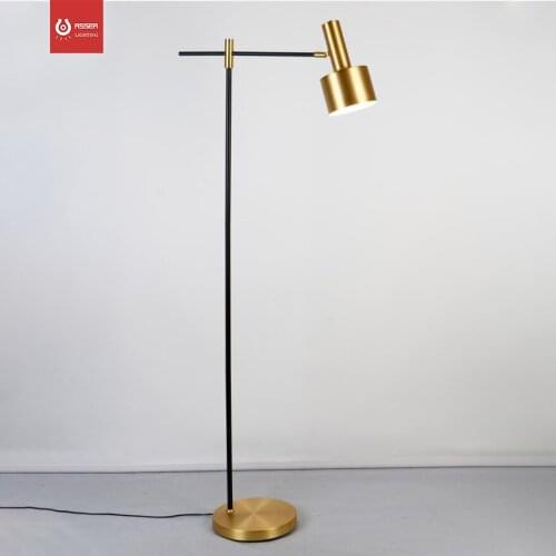 Modern LED Dimmable Floor Lamp Gold Minimalist Foyer Bedroom Office Vertical Standing Light Home Decor Lighting Fixtures