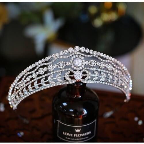 Royal Princess Crystal Brides Tiara Crowns Headpieces Prom Head Wear Wedding Hair Accessories