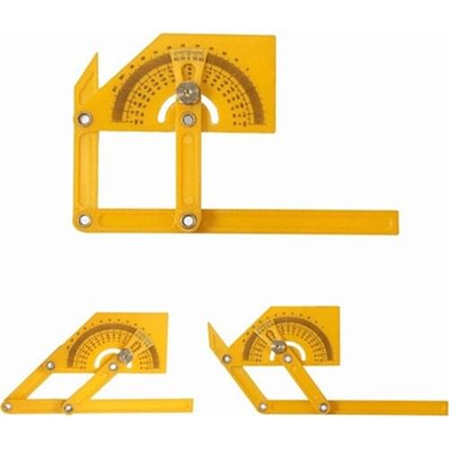 Precise Protractor and Angle Finder Woodworking Measurement Tools 0° to 180° for Measure Inner/Outer Angle Plastic Protractor