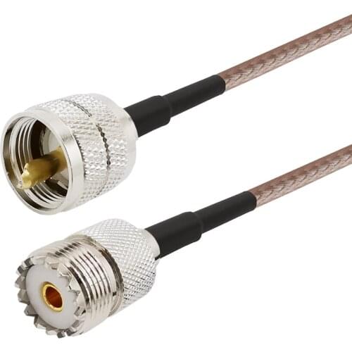 UHF PL-259 Male to UHF SO-239 Female RG316 Antenna Extension Cable for Vehicle Truck CB Radio Ham Radio Two Way Radio VHF Radio