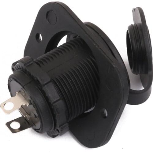 12V-24V Motorcycle Waterproof Cigarette Lighter Socket Power Outlet Plug