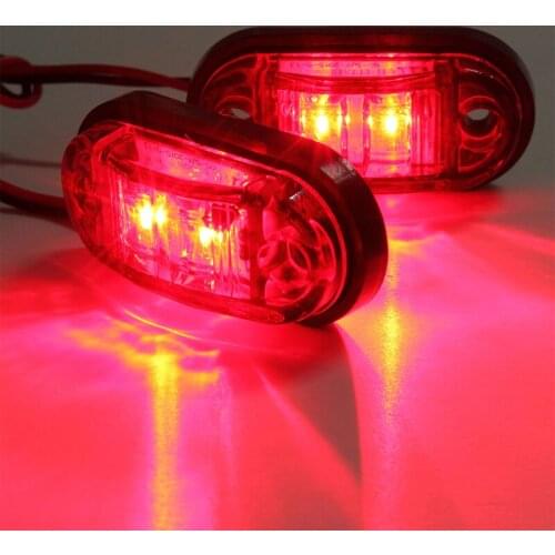 10PCS Warning Light LED Diode Light Trailer Truck Orange White Red LED Side Marker Lamp 66x7.5mm