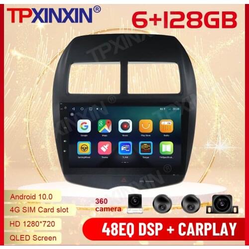 2 Din Carplay Android Radio Receiver Multimedia For Mitsubishi ASX 2010 2011 2012 2013 2014 2015 2016 2017 2018 GPS BT Head Unit