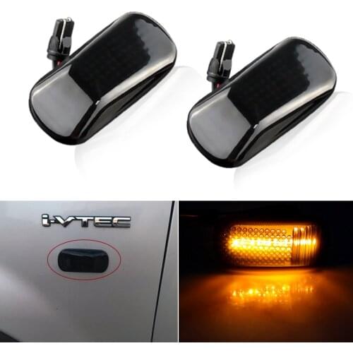 2pcs Car Led Side Marker Turn Signal Light For Honda Stream S2000 CR-V HR-V Civic City Fit Jazz Accord Repeater Signal Light 12V