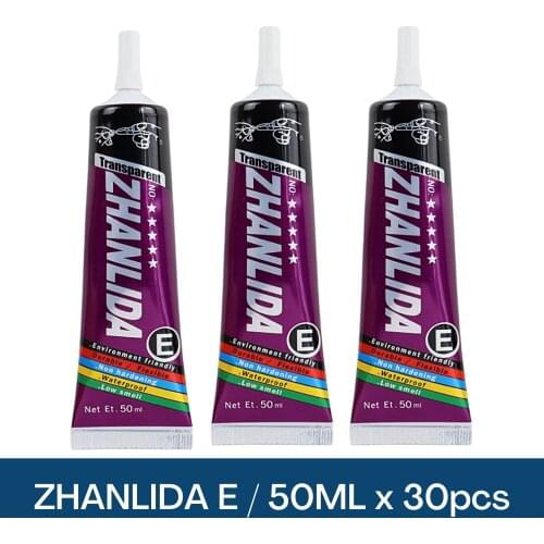 30PCS 50ML Zhanlida E Transparent Repair Glue Mobile Phone LCD Touch Screen Jewelry Multifunctional Transparent Liquid Adhesive