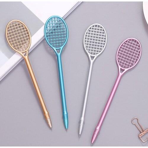 4pcs Tennis Gel Pen Black Color Ballpoint Pens Adorable Stationery Gift Christmas Novelty Office Writing School Supplies EB801