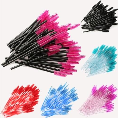 50Pcs Disposable Eyelash Brushes Eyelashes Extension Tools Eyebrow Brush Mascara Wands Applicator Spoolers Eye Lashes Cosmetic