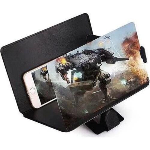 8 inch radiation protection 3D mobile phone screen amplifier mobile phone holder HD screen video leather case magnifying glass