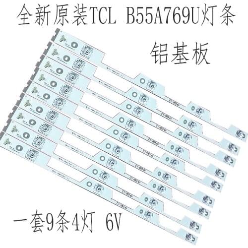 9Pieces/lot FOR TCL B55A769U LCD backlight bar 55HR330M04A0 V2 LCD bar 100%new