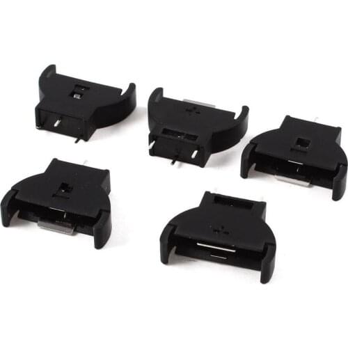 90pcs/lot MasterFire Black Plastic CR2032 2032 Half-Round 3V Cell Coin Battery Socket 3 PINS Holder Case Batteries Boxes