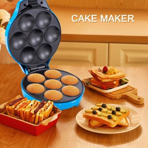 Automatic Cake Machine Mini Cake Maker Double-sided Electric Cake Pan Sandwich Waffle Bread Breakfast Machine Baker Baking Tools