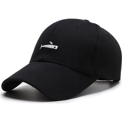 Trend Fish Embroidery Baseball Cap For Women Men Outdoor Snapback Hat Casual Unisex Female Male Couples Cap Hat