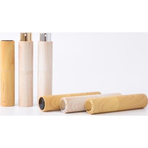 Wood spray bottle New Perfume Empty Oil Bottle Stainless Roll On Ball Perfume Aromatherapy Bottle Oil Roller Bottle