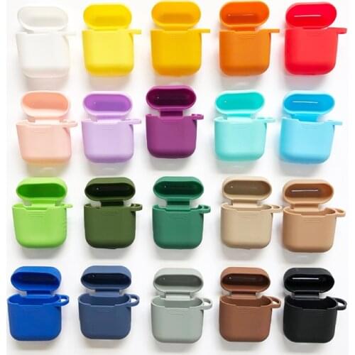 For AirPods 1/2 Case Candy Color Cute Couple Cases Silicone TPU For Apple Airpods 2 ins Style Cool Boys Girls Cover Charging box