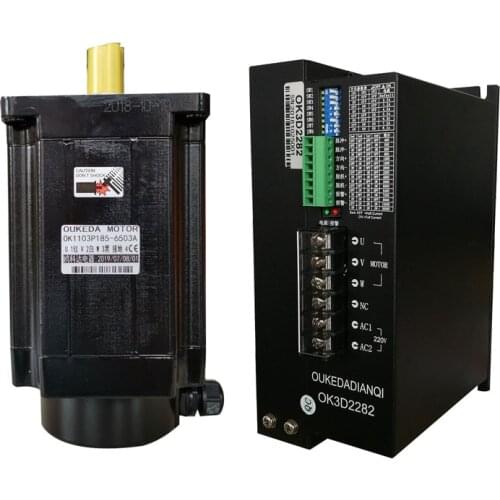OK3D2282 driver and OK1103P185-6503 stepper motor 110 three-phase stepper motor set driver 16Nm high torque Nema42 Stepper
