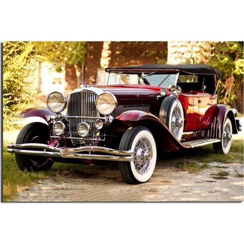 Duesenberg Model J Vintage Car Poster Wall Art Picture For Living Room Vehicle Canvas Painting Home Decor