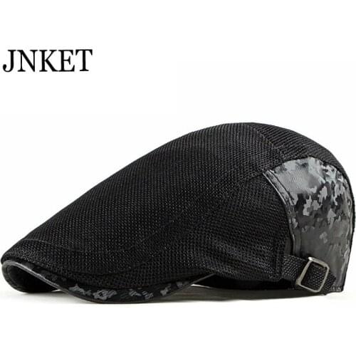 JNKET Spring Summer Unisex Berets Hat Peaked Cap Casual Duckbill Cap Outdoor Sports Sunhat Summer Hat Mesh Cap Adjustable Size