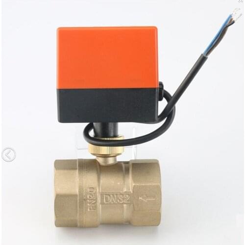 G1.2" DN32 electric actuator valve AC220V electric two-way valves solar water heater fan coil units