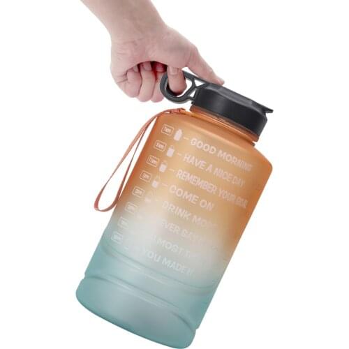Summer Creative Portable Leakproof Motivational Water Bottle BPA Free Leakproof Bottle For Fitness, Gym And Outdoor Sports