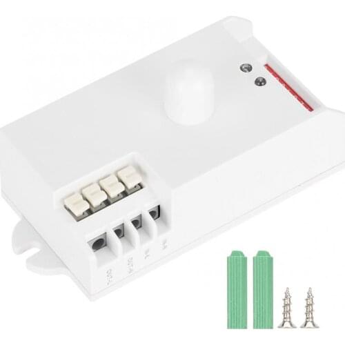 5.8GHz Dial Adjust Microwave Radar Sensor Body Motion Detector Light Switch for Home Hotel Corridor